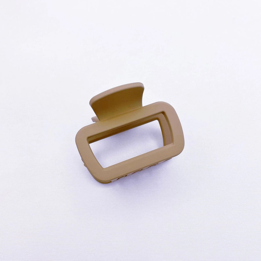 Simple square frosted rubber paint clip large small size back head high horsetail shark clip hair accessories hair clip