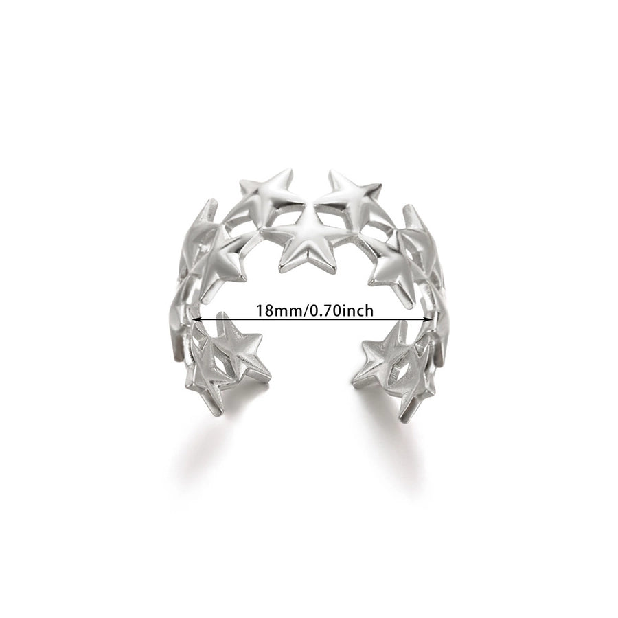 Jewelry Classical Simple Style Star 304 Stainless Steel Stainless Steel Rings