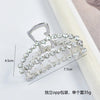 simple style solid color alloy inlay rhinestones hair claws 1 piece
