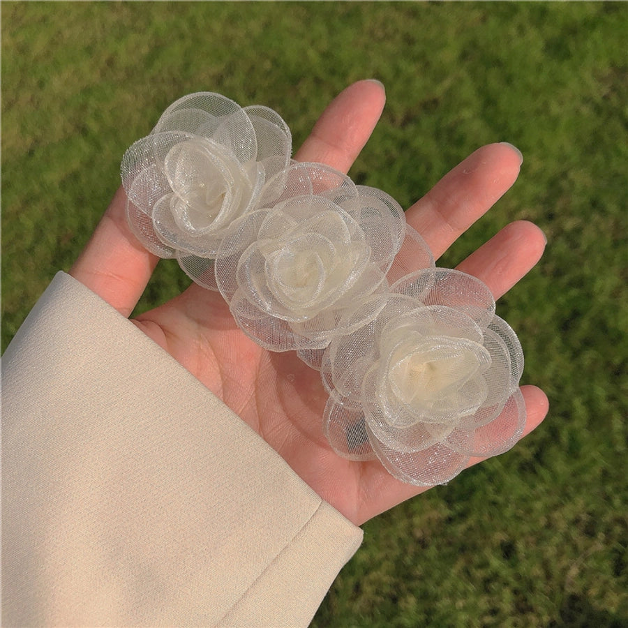 sweet flower cloth hair clip 1 piece