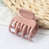 simple style solid color plastic resin hollow out hair claws 1 piece