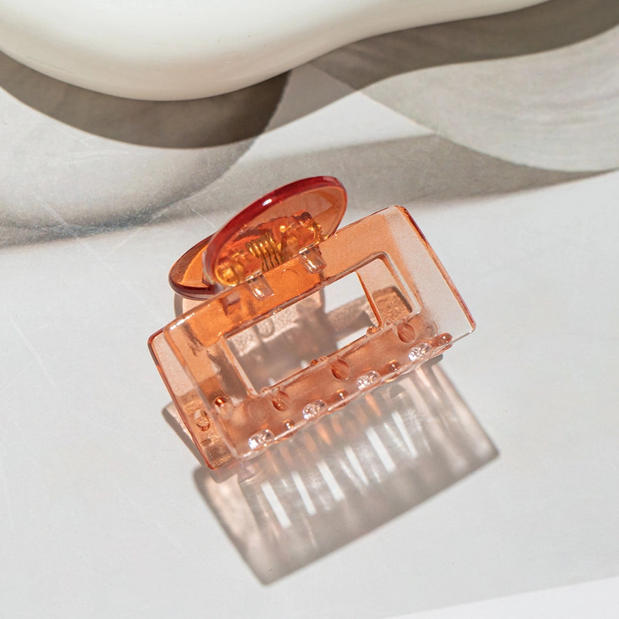 Gradient Small Grab Clip Small Disc Hairpin Environmentally Friendly Acetic Acid Shark Clip Transparent Oval Hair Grab Children's Clip