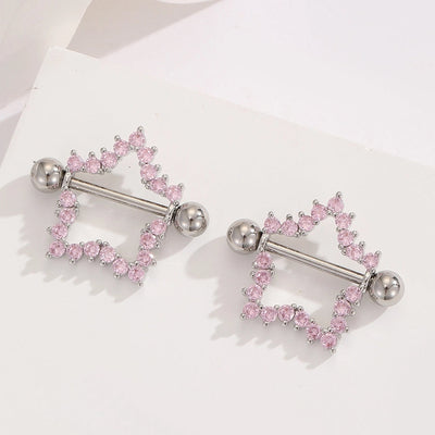 Ear Cartilage Rings & Studs Y2K Modern Style Pentagram 304 Stainless Steel Inlay Zircon Ear Cartilage Rings & Studs
