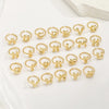 Copper 18K Gold Plated Plating Letter Copper Rings