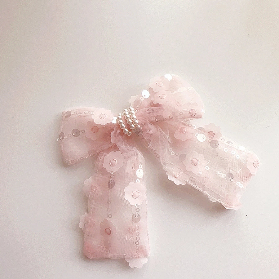 Kid'S Princess Bow Knot Cloth Hair Clip