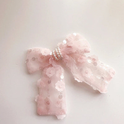 Kid'S Princess Bow Knot Cloth Hair Clip