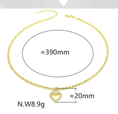 Jewelry Vintage Style Classic Style Heart Shape Copper Pendant Necklace