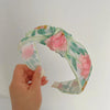 New Ethnic Style Cotton and Linen Embroidery Floral New Chinese Style Hairband Bow Hairpin Headband Wide-brimmed Hair Accessories for Women