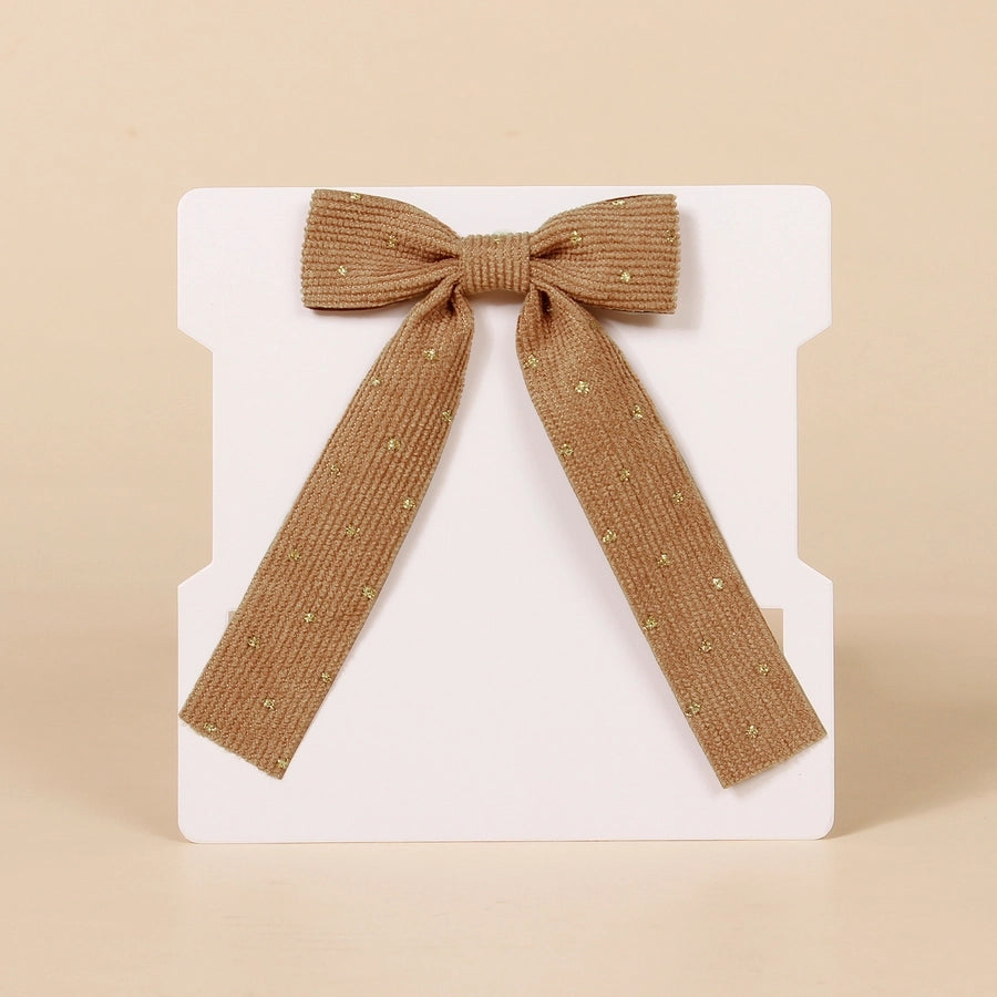 sweet bow knot corduroy hair clip
