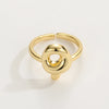Copper Hollow Out Letter Copper Rings