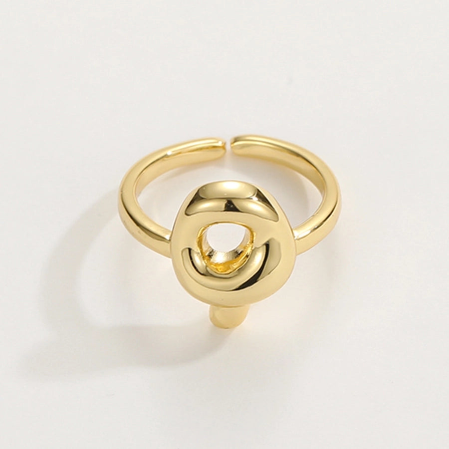 Copper Hollow Out Letter Copper Rings