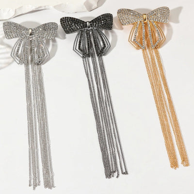 vintage style bow knot alloy plating hair clip