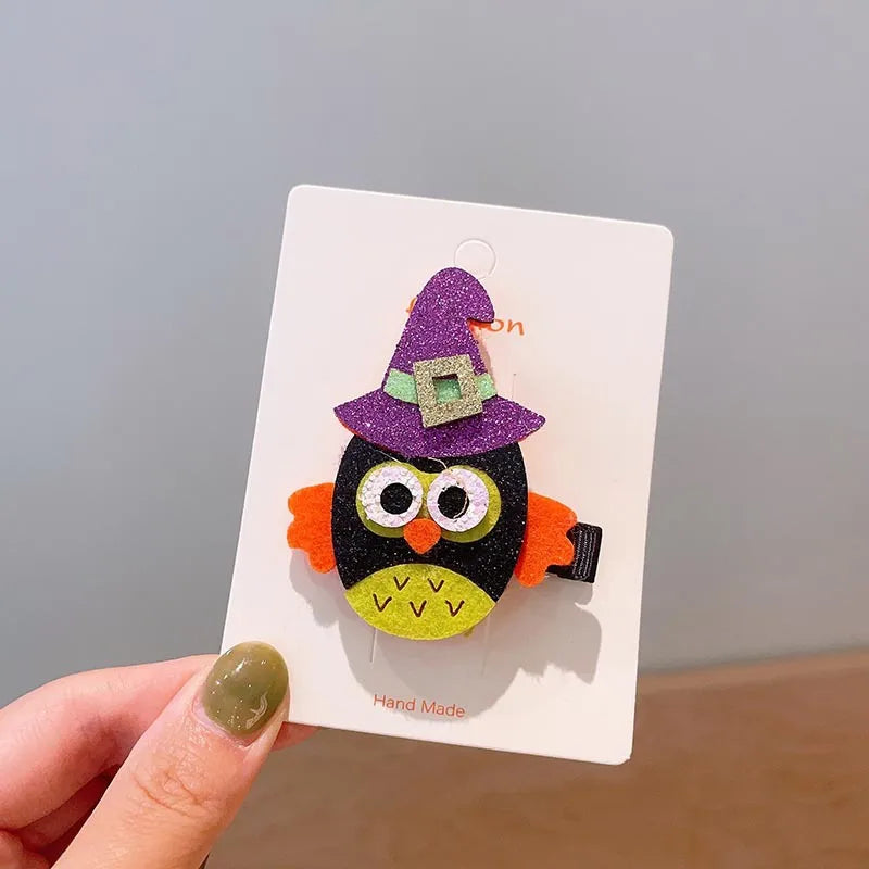 Halloween Cool Style Girl'S Pumpkin Cat Ghost Felt Hair Clip