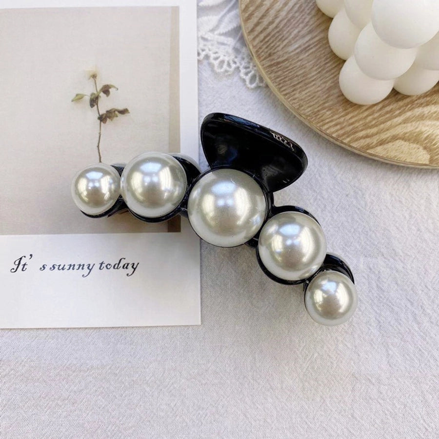 korean fashion style pearl hairpin big hair grabbing clip plate hair ponytail small hair claw