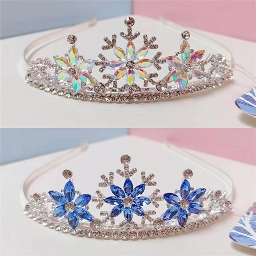 Korean Frozen Children's Crown Headwear Girls Crown Princess Aisha Children's Hair Accessories Girls Hair Band