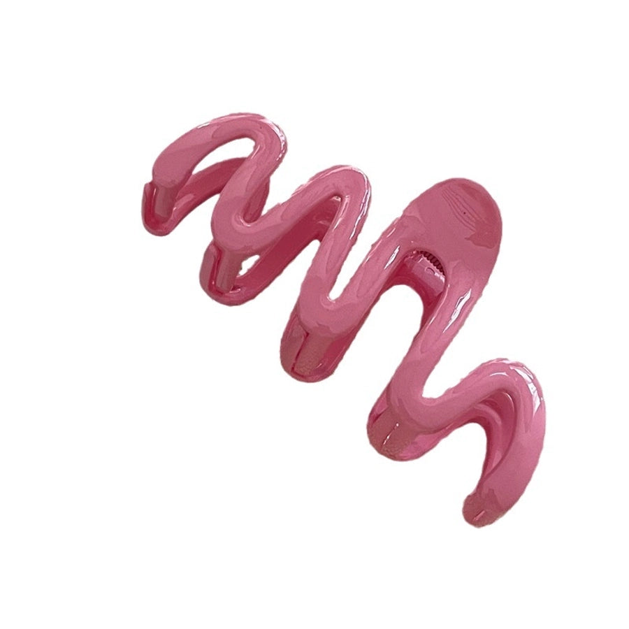 Women's Sweet Korean Style Waves Lines Plastic Hair Claws