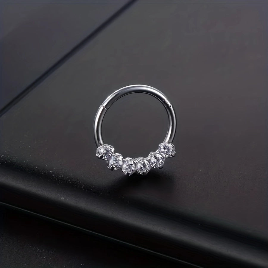 1 Piece Nose Rings & Studs Simple Style Round 304 Stainless Steel Nose Rings & Studs