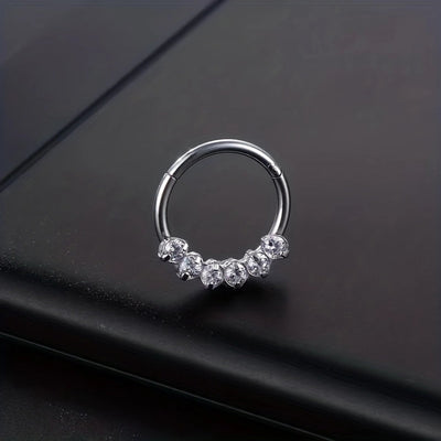 1 Piece Nose Rings & Studs Simple Style Round 304 Stainless Steel Nose Rings & Studs