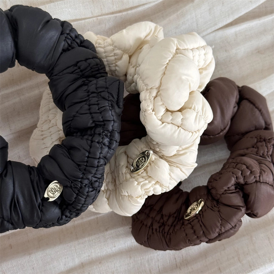 Women's Modern Style Classic Style Solid Color Cloth Pleated Hair Tie