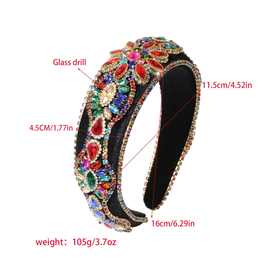 Women's Elegant Streetwear Geometric Flannel Rhinestones Hair Band