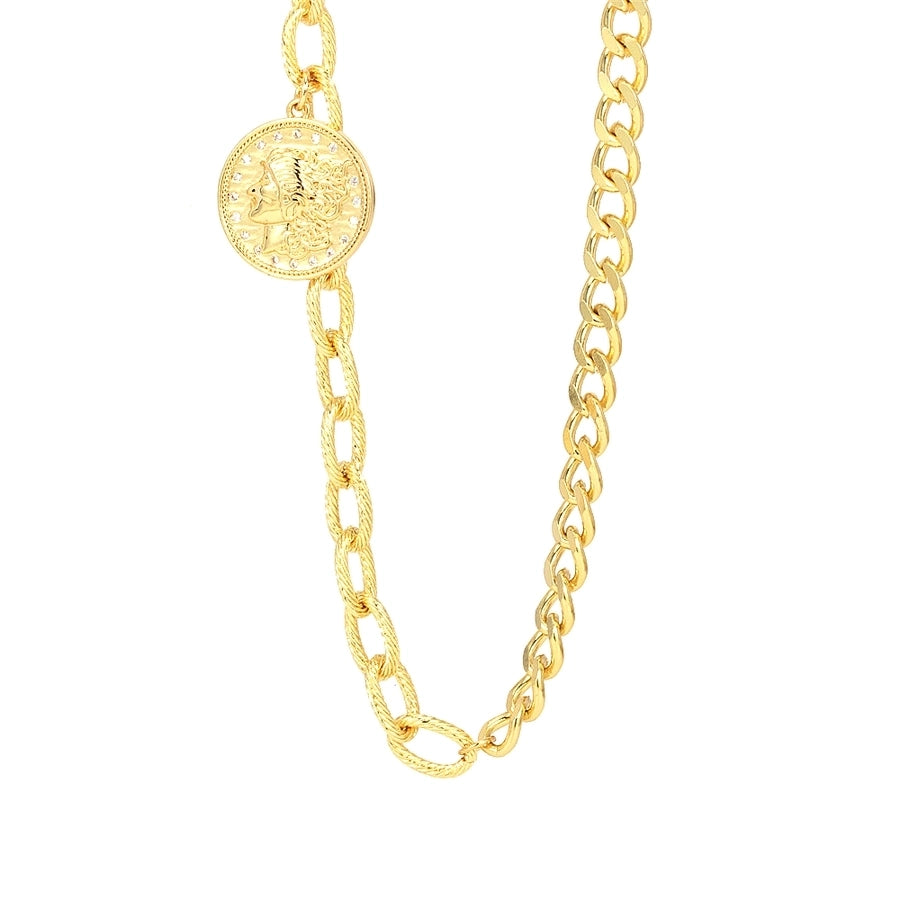 Jewelry Hip-Hop Portrait Copper Zircon Inlay Pendant Necklace