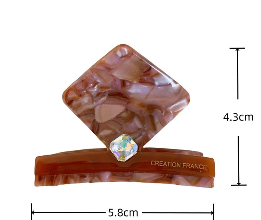 women's classic style square acetic acid sheets hair claws