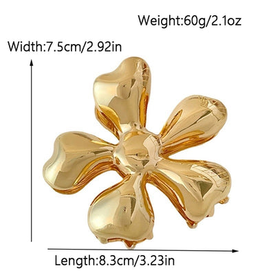 Women's Simple Style Classic Style Flower Alloy Plating Hair Claws