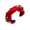 elegant luxurious irregular cloth inlay artificial pearls rhinestones hair band