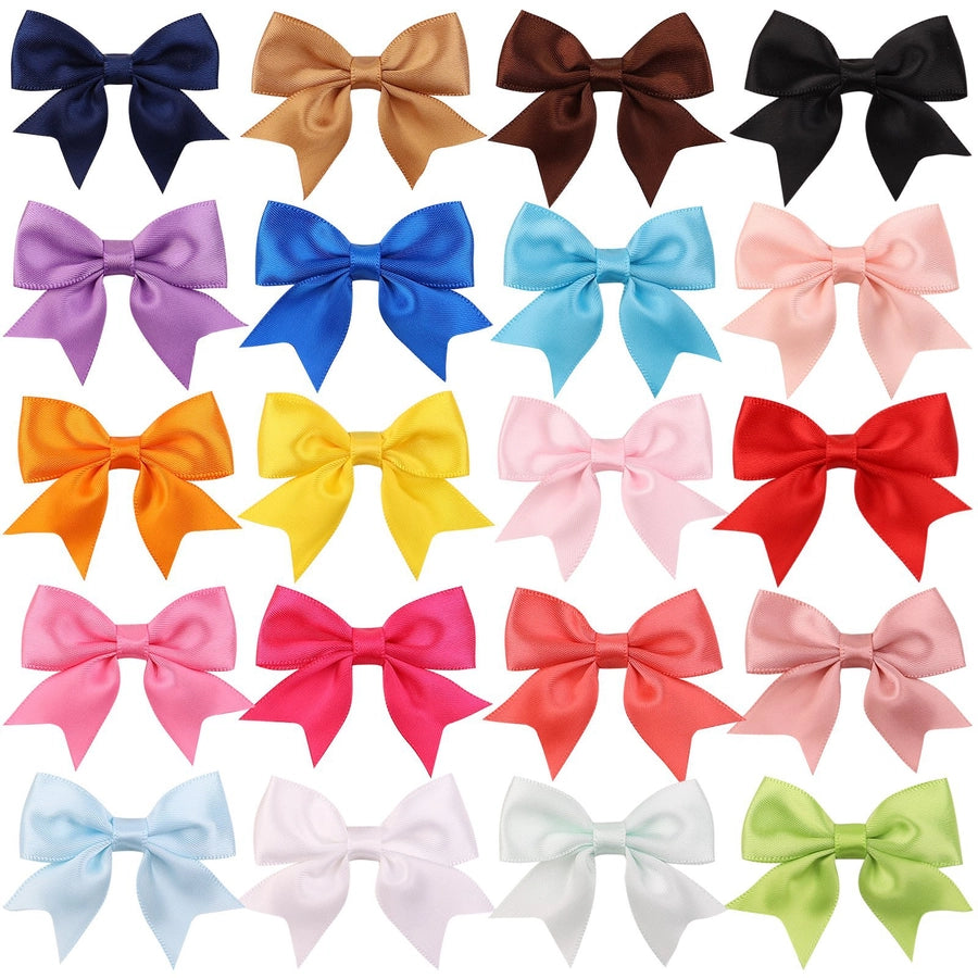 new children's hair accessories cute baby bow broken 20 color solid color duckbill clip