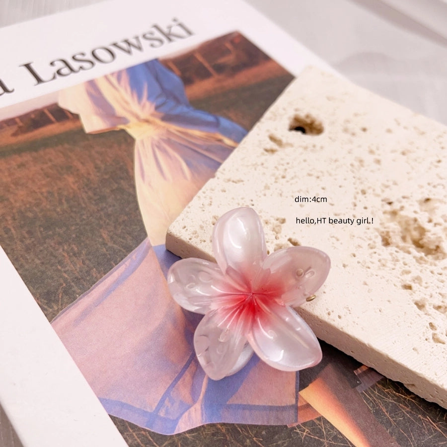 Women's Sweet Flower Plastic Stoving Varnish Hair Claws