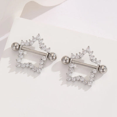Ear Cartilage Rings & Studs Y2K Modern Style Pentagram 304 Stainless Steel Inlay Zircon Ear Cartilage Rings & Studs