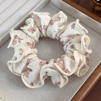 Women's Casual Elegant Cute Flower Cloth Hair Tie