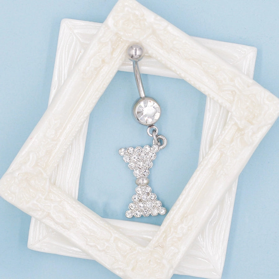 1 Piece Belly Rings Sexy Classic Style Snowflake 316 Stainless Steel  Alloy Plating Rhinestones Glass 18K Gold Plated White Gold Plated