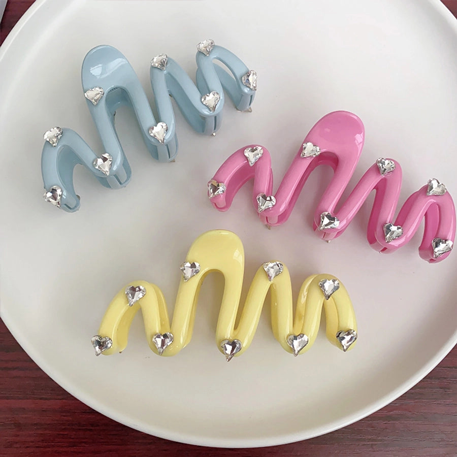 cute solid color arylic hair claws