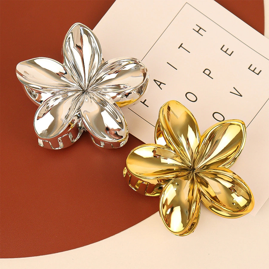Women's Elegant Streetwear Flower Plastic Plating Hair Claws