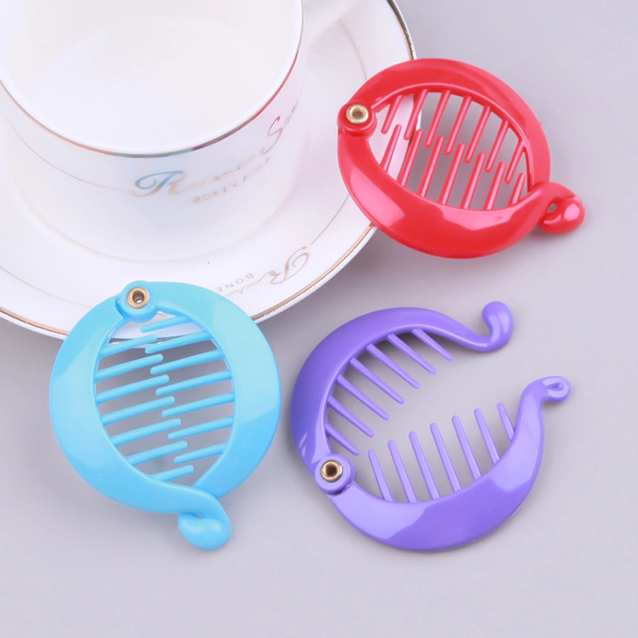 Factory direct  dedicated to simple solid color small round clip banana clip plastic fish clip