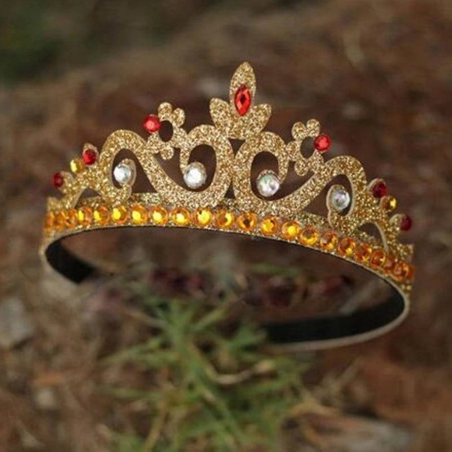 Cut surface drop-shaped gem crown headband fashion personality exquisite role play children's headband photo props