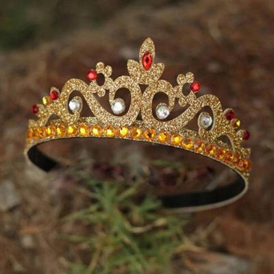 Cut surface drop-shaped gem crown headband fashion personality exquisite role play children's headband photo props