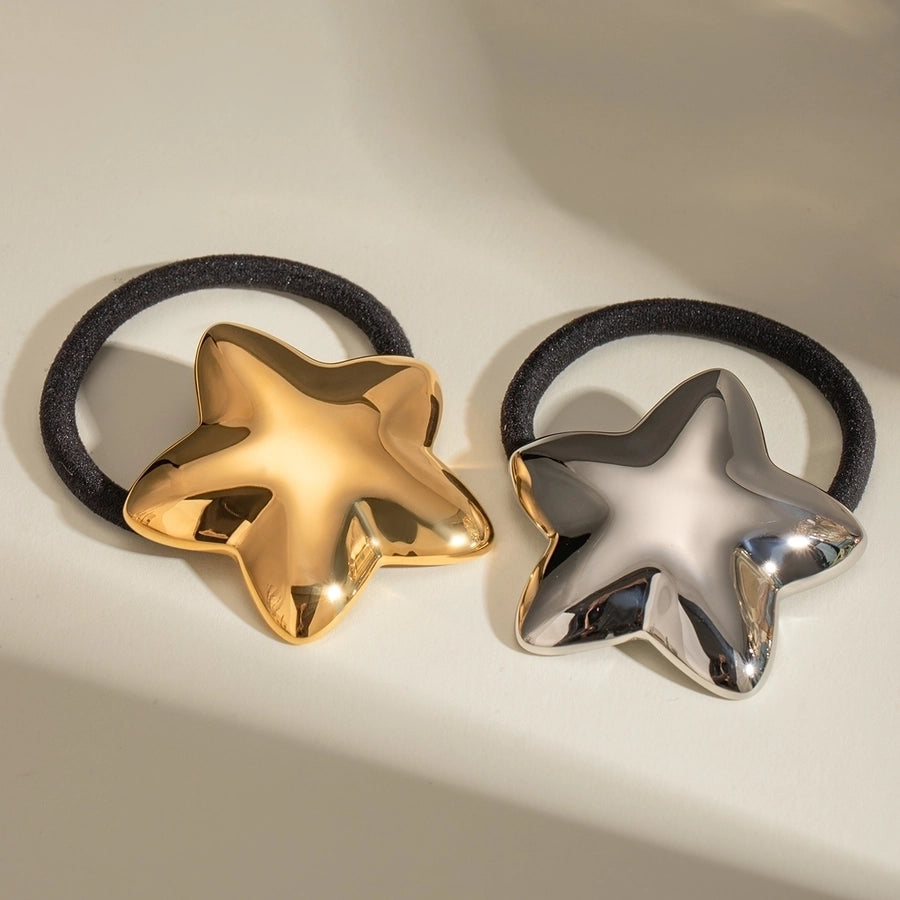 Women's Casual Classic Style Pentagram 304 Stainless Steel Hair Tie