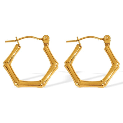 Jewelry IG Style Elegant Simple Style Geometric 304 Stainless Steel 18K Gold Plated Polishing Rings Earrings