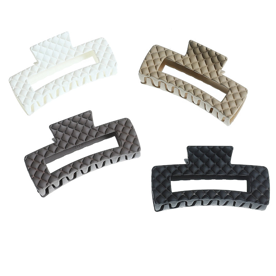 elegant simple style solid color plastic resin hair claws