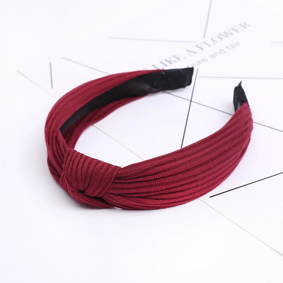 fashion solid color cloth handmade hair band 1 piece