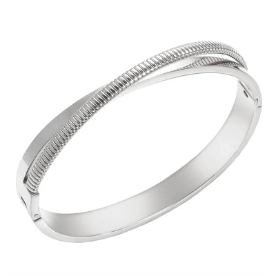 Simple Style Geometric 304 Stainless Steel Bangle In Bulk