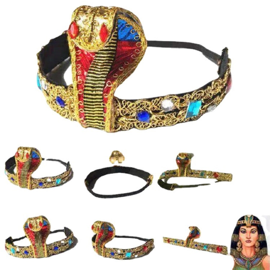 Halloween Ethnic Style Women's Snake Arylic rope Sequins Inlay Artificial Gemstones Hair Band