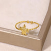 Jewelry Elegant Cute Streetwear Tortoise 304 Stainless Steel 18K Gold Plated Open Rings