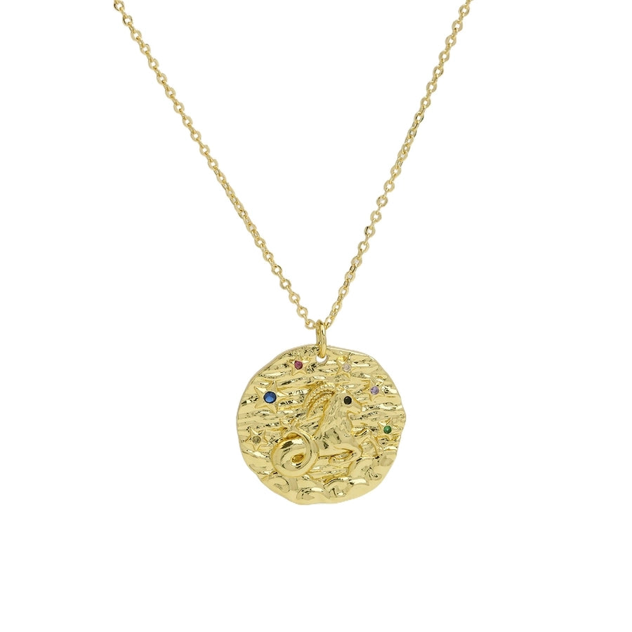 Brass Plating Constellation Pendant Necklace