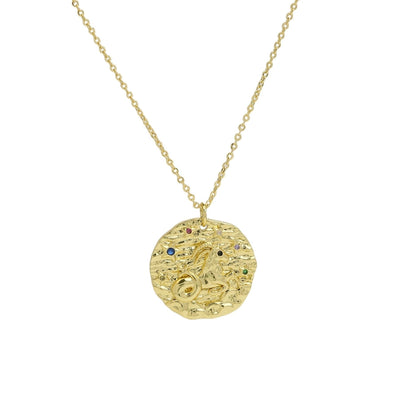 Brass Plating Constellation Pendant Necklace