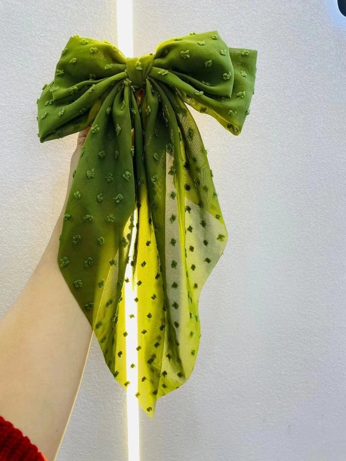 fairy style lady bow knot cloth hair clip