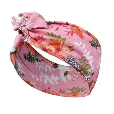 streetwear solid color flower cloth rib-knit hair band 1 piece