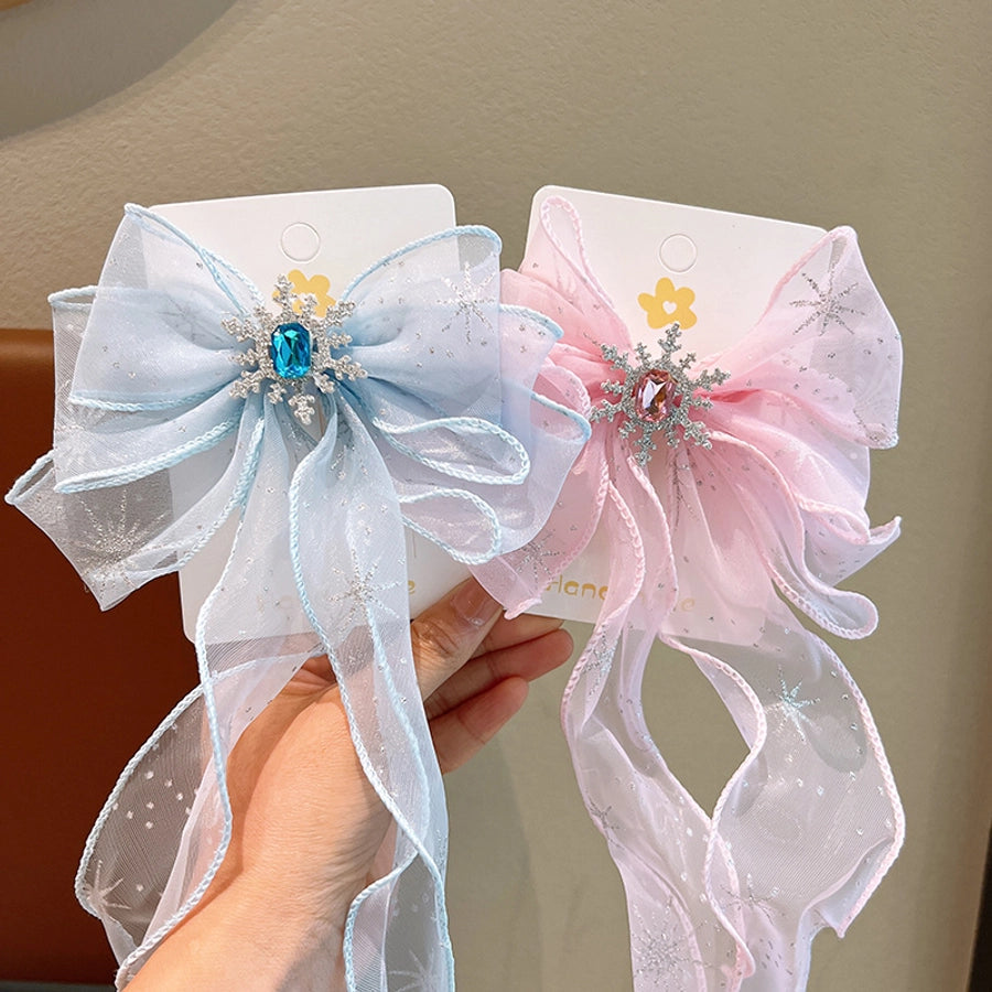 Kid'S Ethnic Style Bow Knot Synthetic Yarn Organza Hair Clip